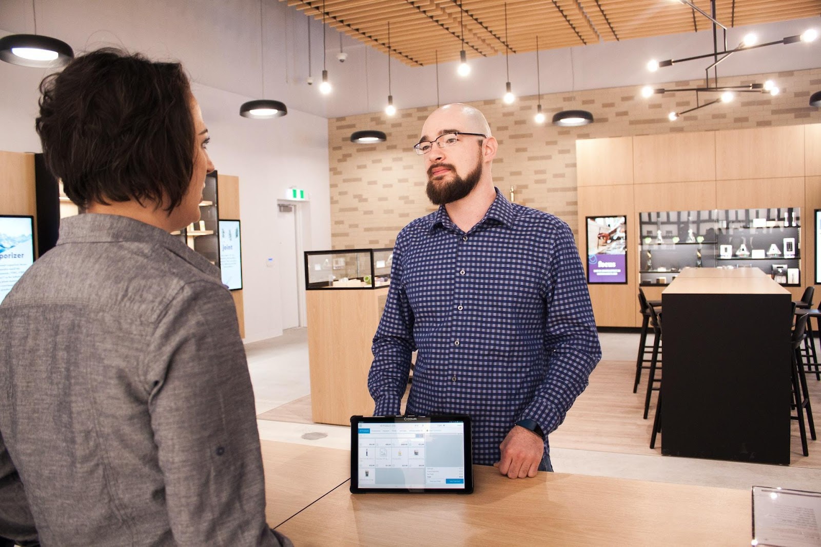 Customer at a counter